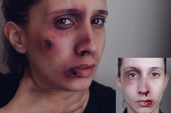”رنديستيك”.. فتاة تواجه العنف ضد المرأة بالمكياج
