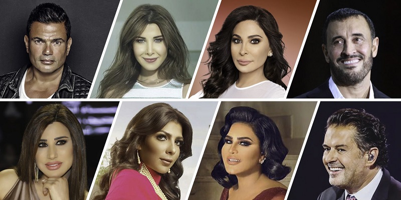 5 سيدات ضمن قائمة أقوى 10 مطربين في العالم العربي